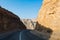 Road through dessert mountain Jabal Jais in UAE