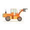 Road Digger Truck Machine , Part Of Roadworks And Construction Site Series Of Vector Illustrations