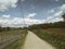 Road farm hill landscape clouds tree