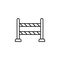 road fence icon. Element of crime and punishment icon for mobile concept and web apps. Thin line road fence icon can be used for w