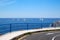 Road and fence with a view on Atlantic Ocean