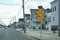 Road Flooded When Flashing sign, Ocean City, New Jersey