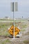 Road flooded sign