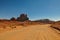 Road going through the iconic Monument Valley in Arizona