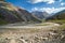 Road going to Sary-Moinok pass. Kirgizstan