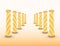 Road with golden pillars to show destination for success if life and business vector illustration