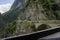 Road of Gole del Sagittario, famous canyon in Abruzzo