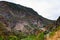 Road in gorge of Azat river in Armenia.