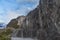 The road through the gorge leading to the village of Lahic