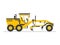 Road Grader Flat design Vector illustration. Heavy equipment, machinery, industry, engineering, road construction. Isolated on whi