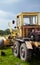 Road grader - heavy earth moving road construction equipment