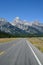 Road through Grand Teton, Wyoming