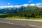 Road in green summer landscape of Tatra Mountains in Zdiar village, Slovakia