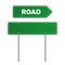 Road green traffic sign. Board sign traffic. Highway or street c