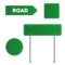 Road green traffic sign. Board sign traffic. Highway or street c