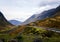 A road on Highland mountains in Glen Coe, Scotland