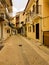 Road houses in autumn cloudy day , Ioannina Greece