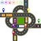 Road infographics. Noted on various objects map. Abstract transportation hub. The intersections of various roads