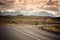 Road Junction at North Iceland Mountain Landscape