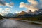 A road in Kananaskis in the Canadian Rocky Mountains, near Canmore