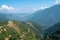 Road from Kausani to Nainital in picture perfect view of the Uttarakhand landscape