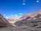 Road from Khardungla pass to Nubra valley, Ladakh, India