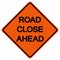 Road Lane Closed Traffic Road Symbol Sign Isolate on White Background,Vector Illustration