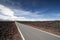 Road through lava fields, Mauna Loa Observatory Road. Big Island Hawaii