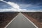 Road through lava fields, Mauna Loa Observatory Road. Big Island Hawaii