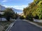 A road leading down the hill to the center of beautiful Queenstown