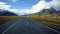 Road leading to Aoraki Mount Cook Village, South Island, New Zealand