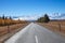 Road leading to snow Atlas mountains