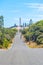 Road leading to Wadjemup lighthouse at Rottnest island in Australia