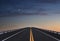 Road lines, clouds and sky in florida