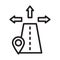 Road location, direction, road, location fully editable vector icon