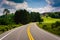 Road and the lodge at Canaan Valley State Park, West Virginia.