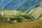 Road from Lower to Upper Svaneti,alpine meadows,Georgia