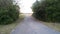 A road made of concrete dry landscape