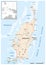 Road map of Babeldaob Island, Palau, Caroline Islands