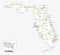 Road map of the US American State of florida