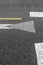 Road marking on an airstrip