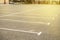 Road marking on an empty asphalt Parking lot, a copy of the space, mockup