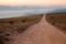 Road and misty mountains