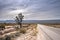 Road through the Mojave desert, California
