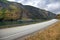 Road mountain landscape summer travel empty highway nature asphalt green rural way transportation Norway beautiful country route