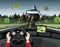 Road with Mountains on Background with Hands on Steering Wheel and GPS Navigation Cartoon