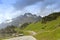 Road and mountains near Sankt Anton am Arlberg, Austria