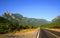 Road and mountains in nuevo leon, mexico I
