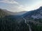 Road in the mountains in Stanislaus National Forest, California, United States of America.