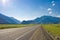 Road in mountains valley, Altai, Summer